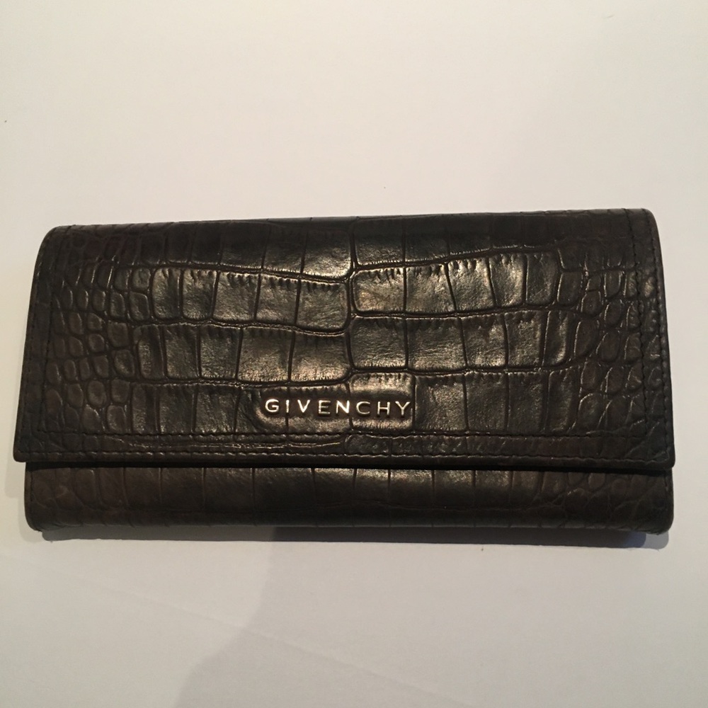 Authentic Givenchy brown leather wallet.